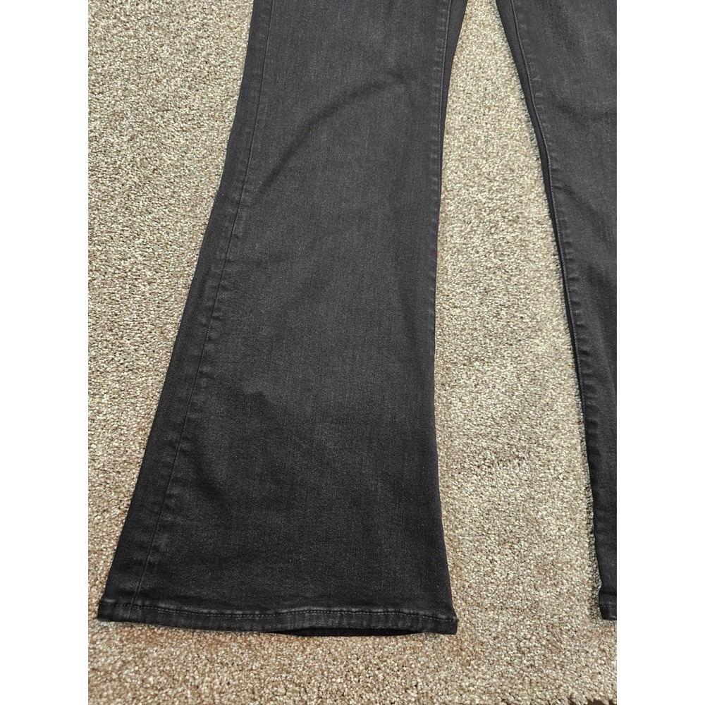 American Eagle Next Level Stretch High Waisted Flare Jeans Black Button Fly 4R - Picture 5 of 16